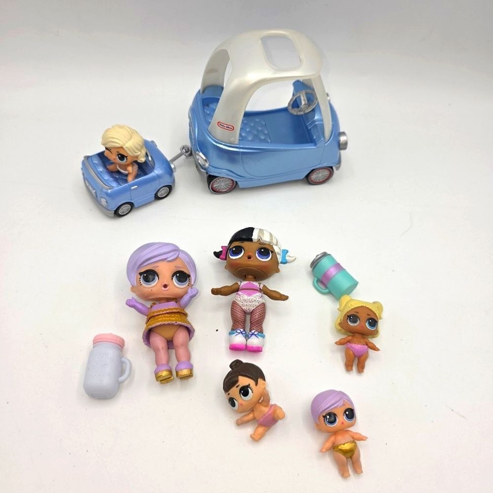 LOL Surprise Tots And LIL Sister Little Tikes LOL Surprise Doll Blue Cozy Coupe